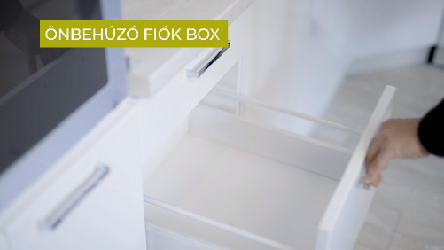 Labella Bútorüzlet Konyhabútor Szolnok - Önbehúzó fiók box az Antónia konyhabútorban